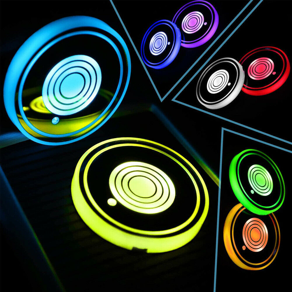 USB Charging Car Led Cup Holder