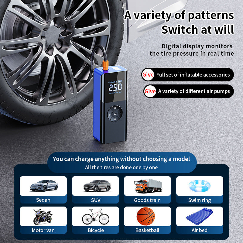 Wireless Portable Car Digital Display Air Pump
