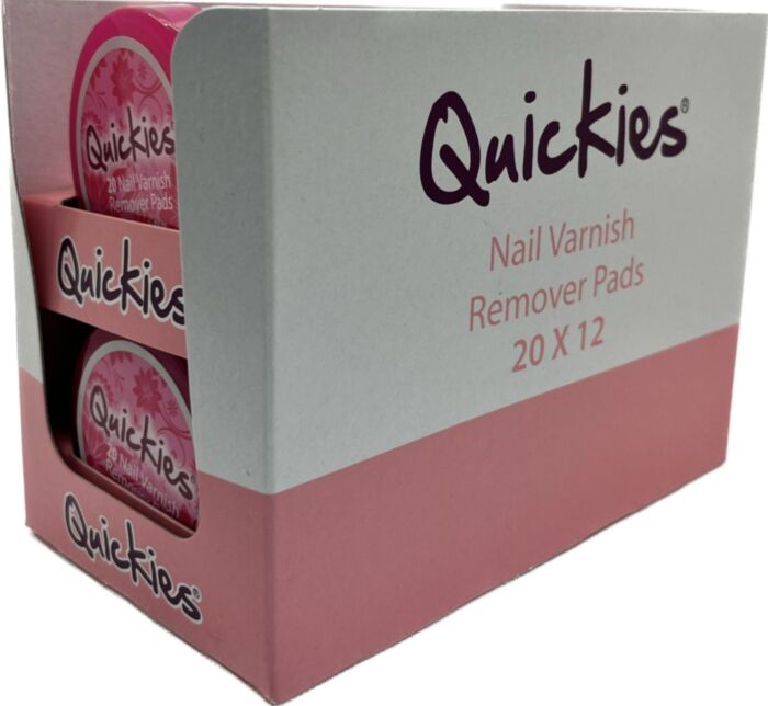 Quickies 20 Nail Varnish Remover Pads **BEST-SELLER**