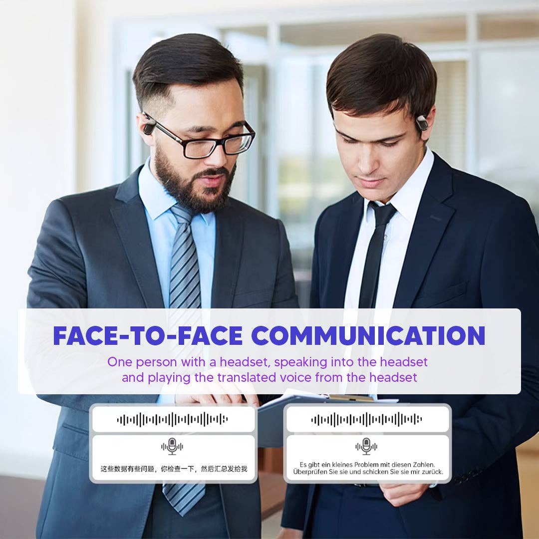 Ai-Powered 150-Language Translator Earbuds – Low Latency, Meeting Assistant, Multi-Scenario Use (white)